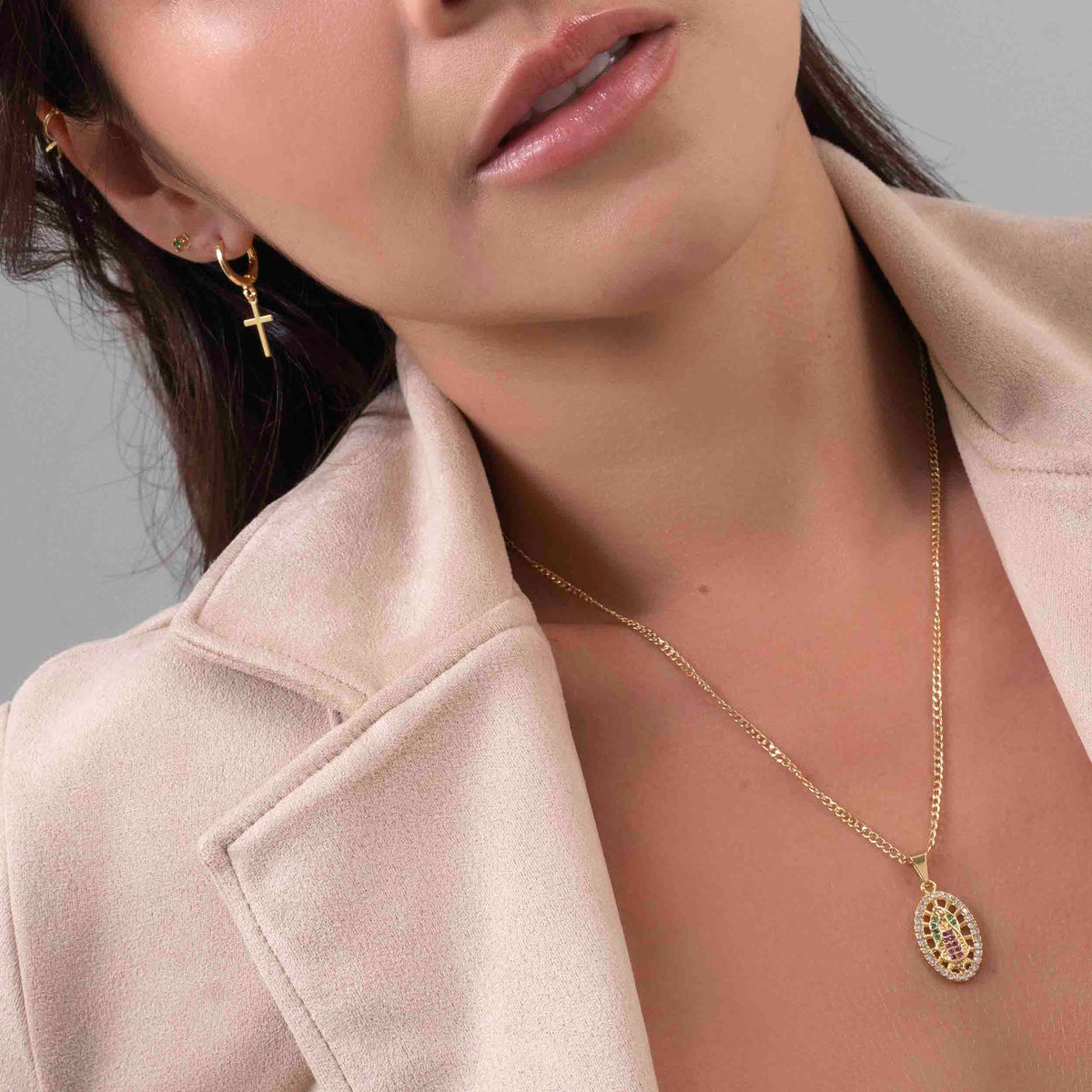 D Virgen Guadalupe Swarovski Med