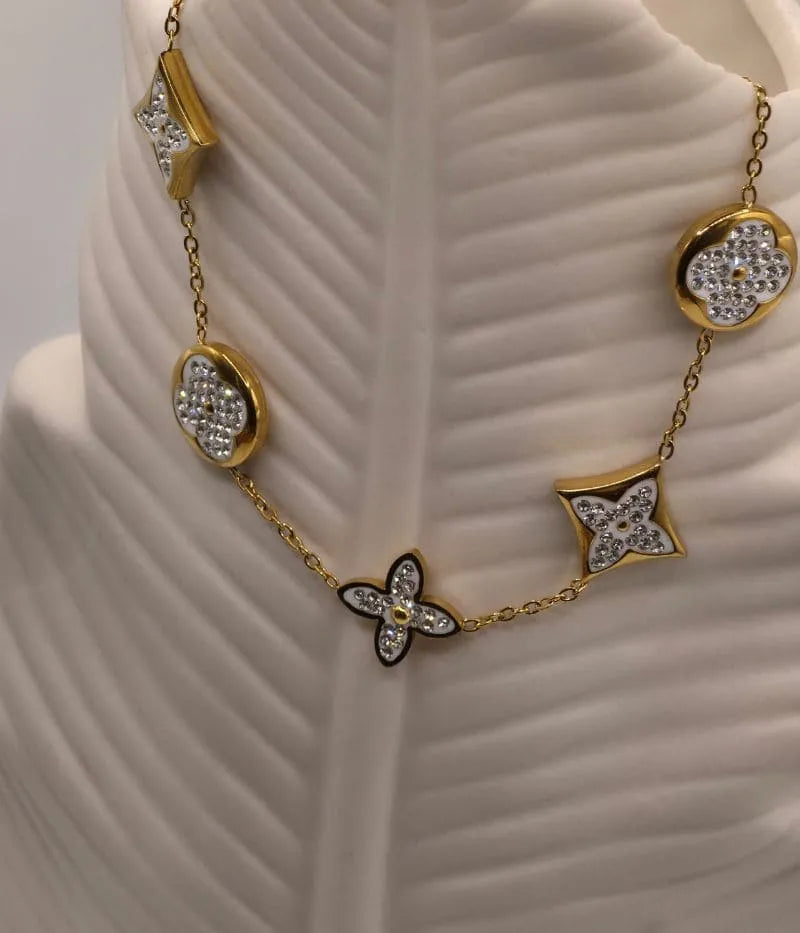 Pulsera Trébol Piedras Mujer