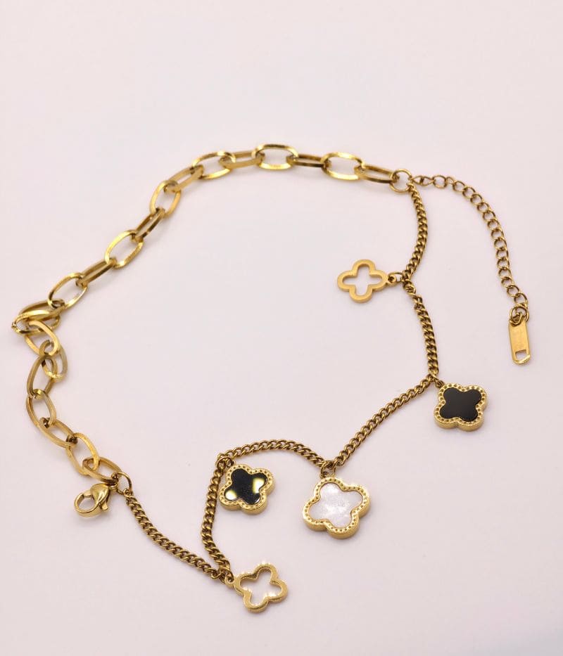 Pulsera Trébol Doble Mujer